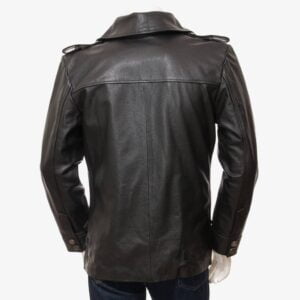 Leather Pea Coat