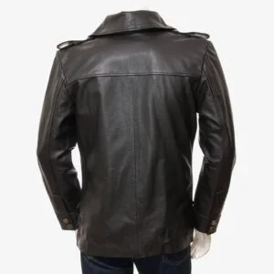 Leather Pea Coat