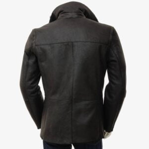 Mens Leather Peacoat